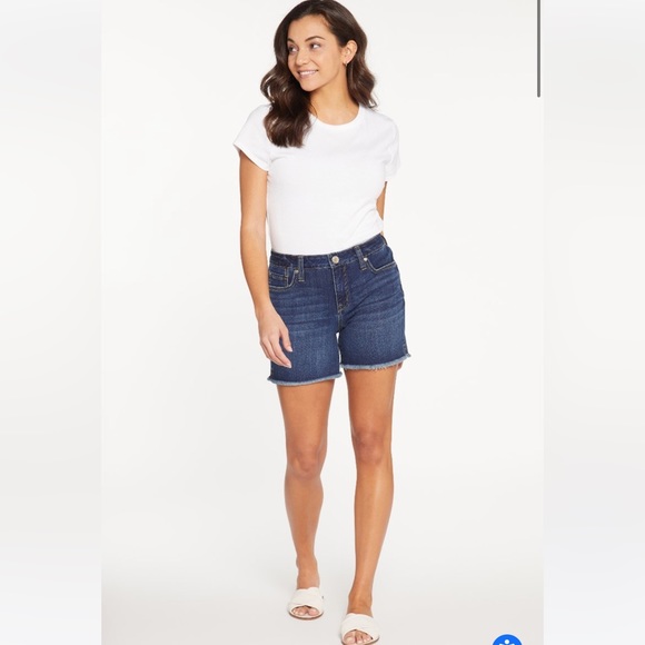 Seven7 Pants - Seven7 Weekend Short Boyfriend Fit Dark Wash Denim Shorts size 14